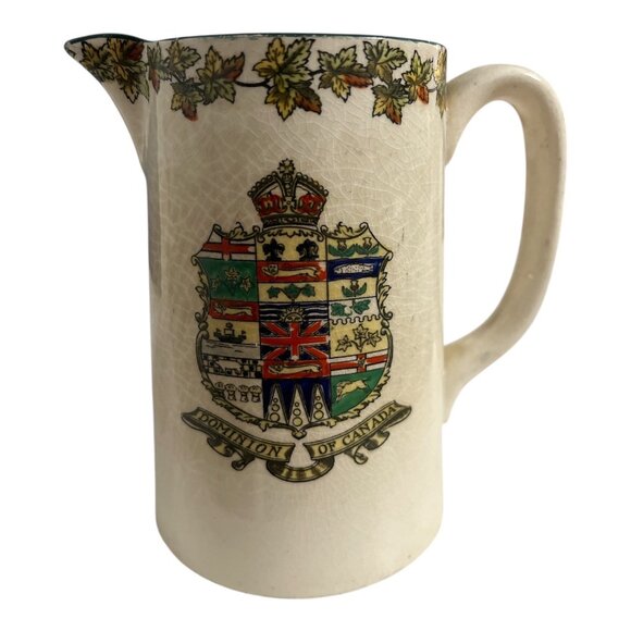 Vintage Beardmore & Co Sutherland Art Ware Dominion of Canada Pitcher Hand Paint - Picture 1 of 6